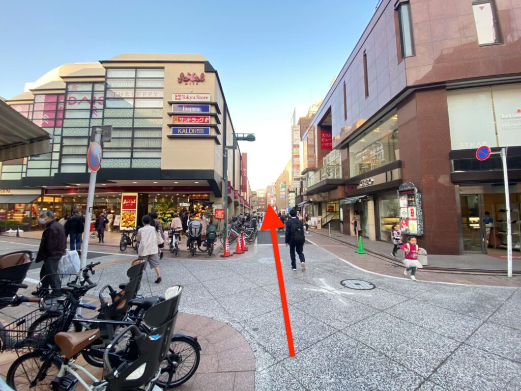 自由が丘駅 南口からの道のり